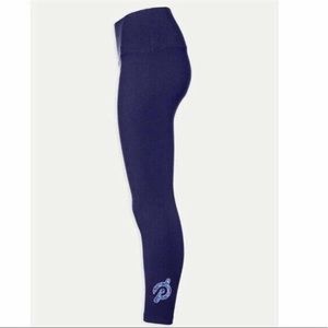 Peloton Cadence Legging Navy Blue High Rise Spinning High Waist Soft Logo Small